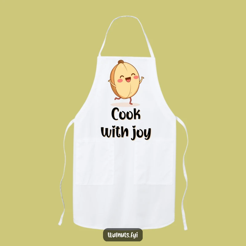 Funny Happy Walnut Jig Apron: Cook and Dance with Pure Joy