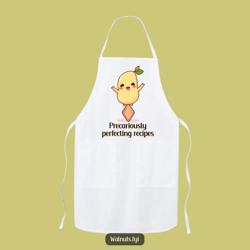 Funny Cheerful Cashew Balancer Apron - Cook with Nutty Precision