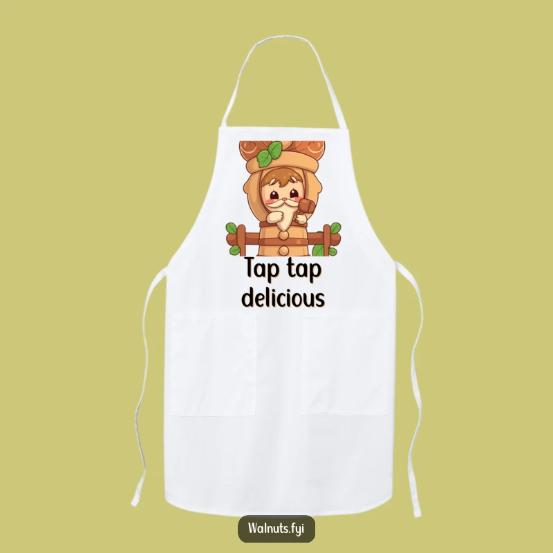 Funny Curious Walnut Nutcracker Apron - Kitchen Fun for Inquisitive Cooks