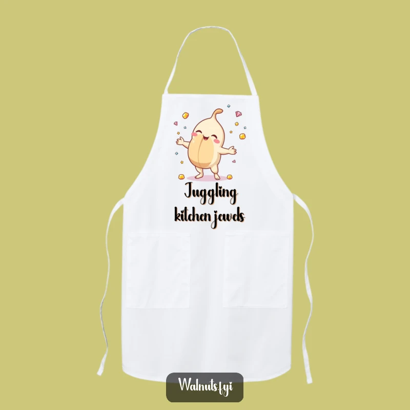 Funny Delighted Macadamia Juggler Apron - Cook with Sparkle and Fun