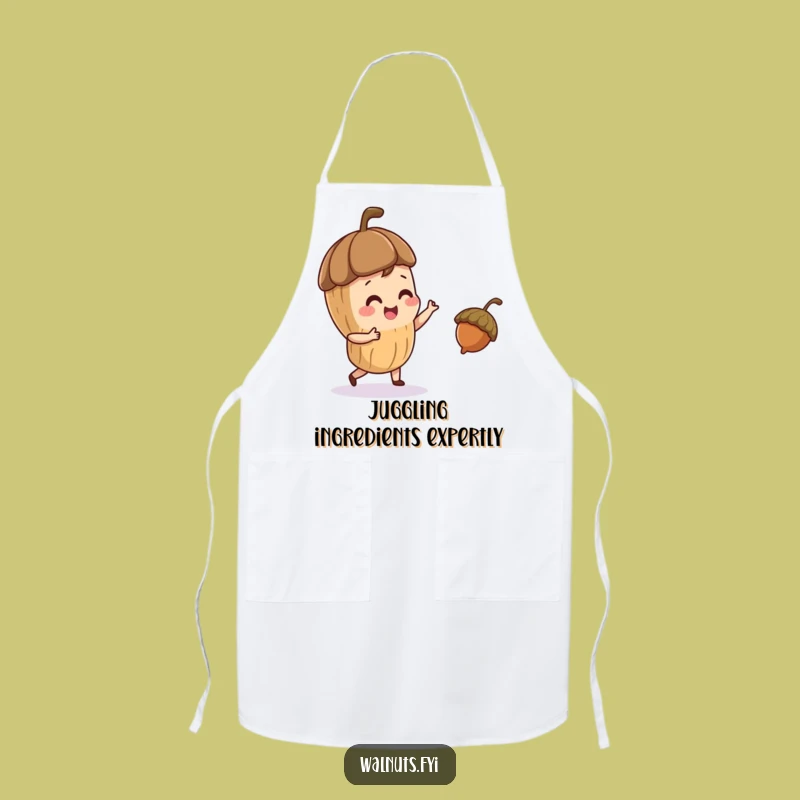 Funny Juggling Walnut Apron - Playful Kitchen Fun