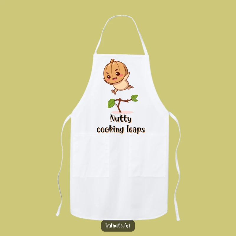 Funny Jumping Walnut Apron: Cook with Determination, Great Funny Gift