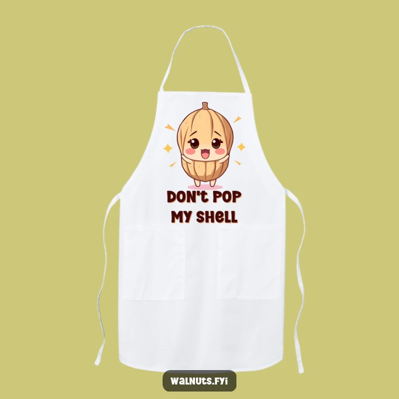 Funny Surprised Walnut Apron - Kitchen Shocked Nut Chef Gift