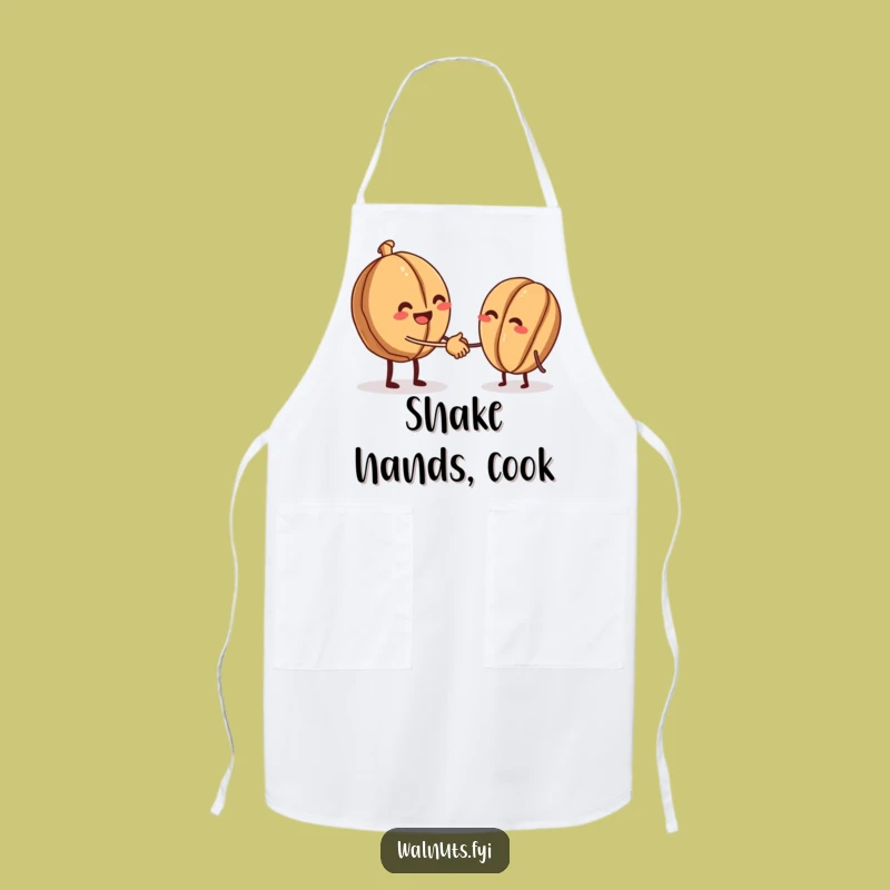 Funny Walnut Handshake Apron - Kitchen Nutty Connection Gift