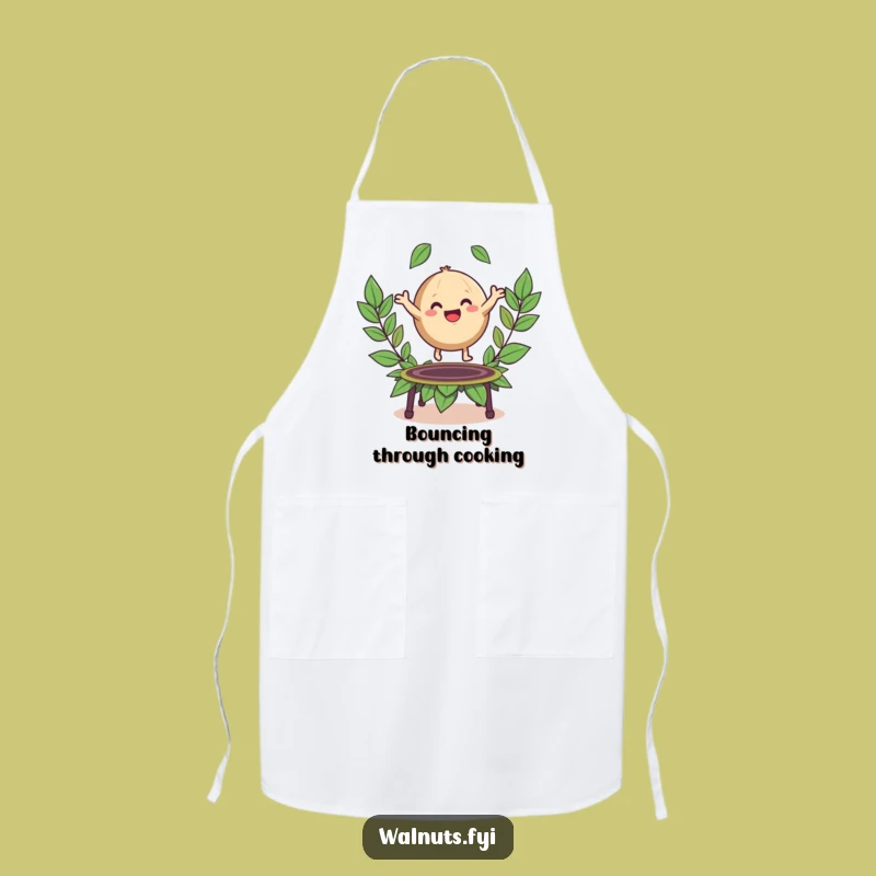 Funny Walnut Trampoline Apron: Cook with Playful Energy and Style
