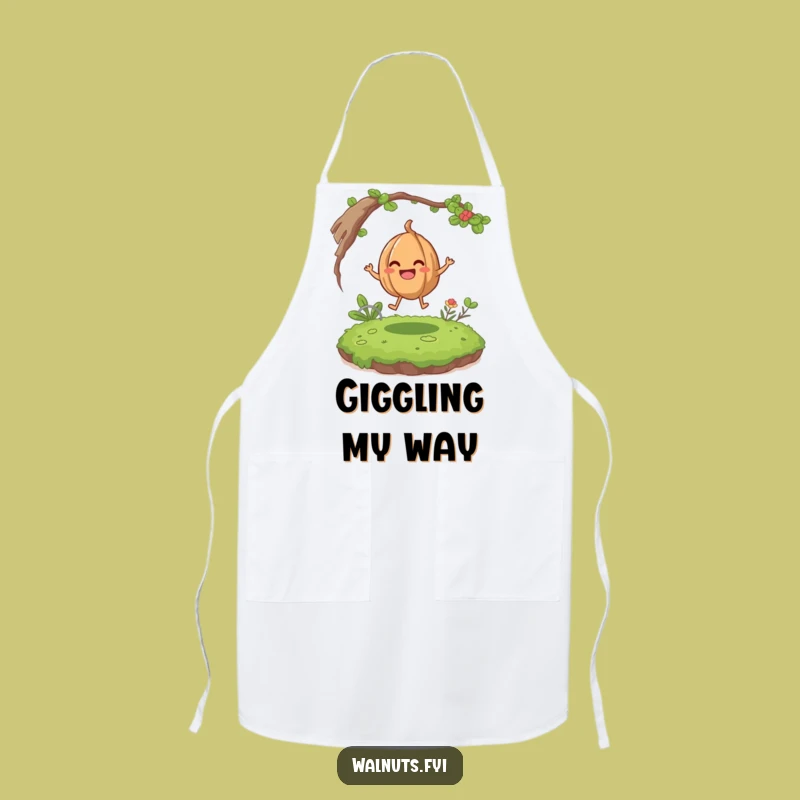 Funny Giggling Walnut Apron: Cook with Glee, Great Funny Gift