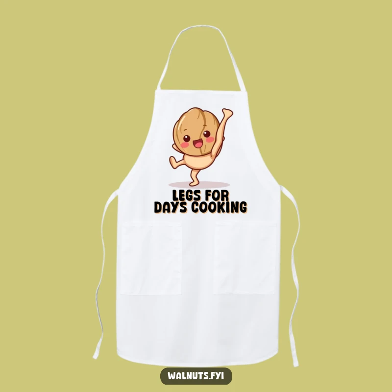 Funny Happy Walnut Cartwheel Apron - Kitchen Fun for Active Cooks