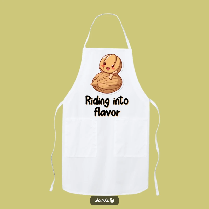 Funny Delighted Walnut Riding Nut Apron - Kitchen Fun Gift