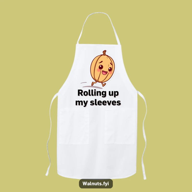 Funny Rolling Walnut Apron - Determined Kitchen Fun