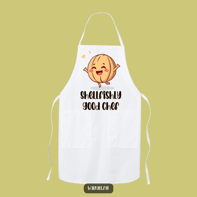 Funny Giggling Walnut Apron: Cook Up Some Hilarious Fun!
