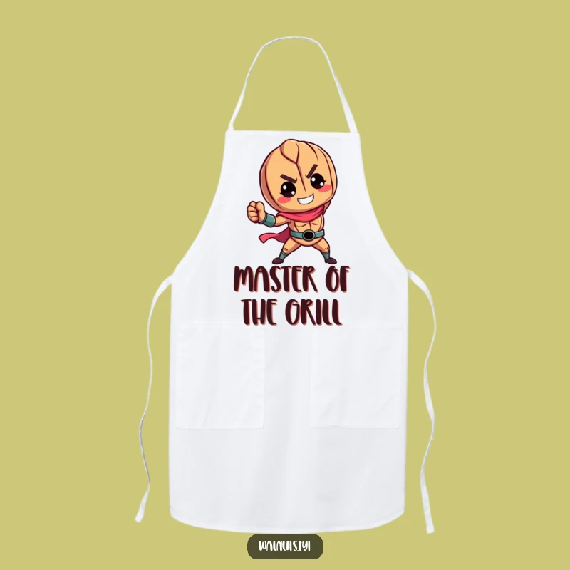 Vibrant Walnut Hero Apron: Funny Kitchen Wear for Brave Cooks