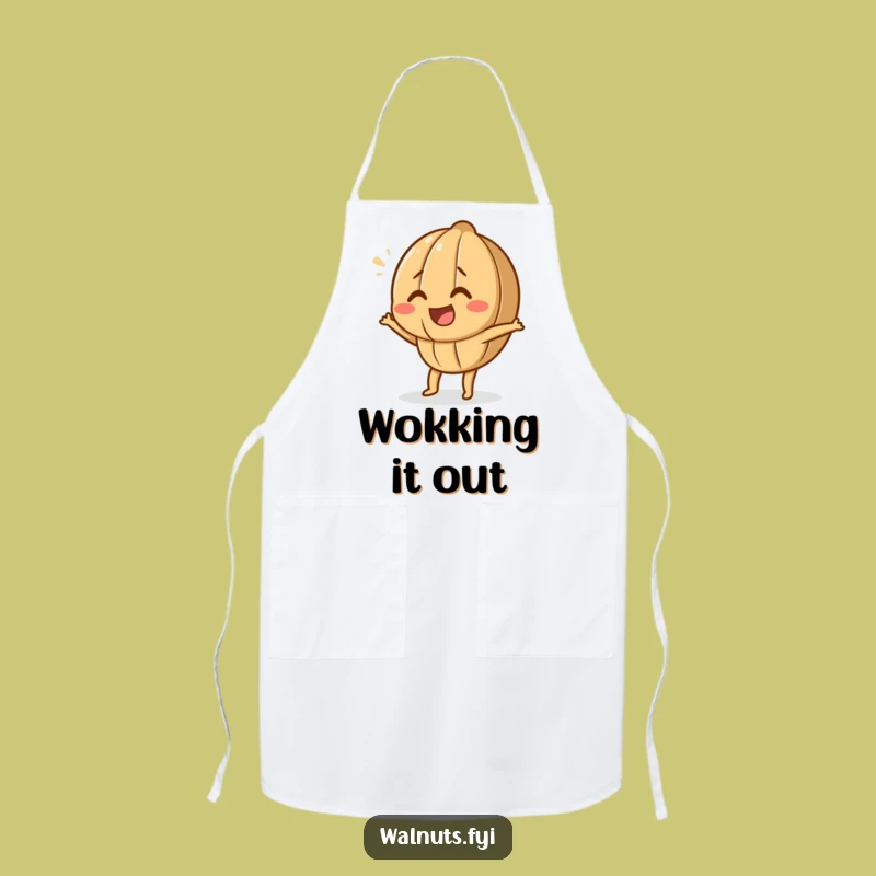 Funny Chef Apron: Giggling Walnut Dances While You Cook!