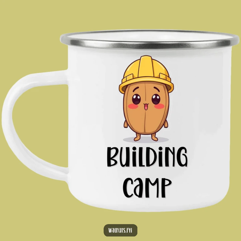 Funny Surprised Walnut Construction Camping Mug - Adventure Ready