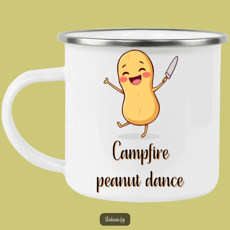 Funny Peanut Dancer Camping Mug: Enjoy Nutty Beats Around the Fire, a Funny Gift