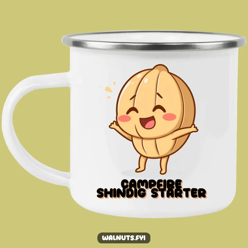 Funny Dance Walnut Camping Mug: Groove Around the Campfire!