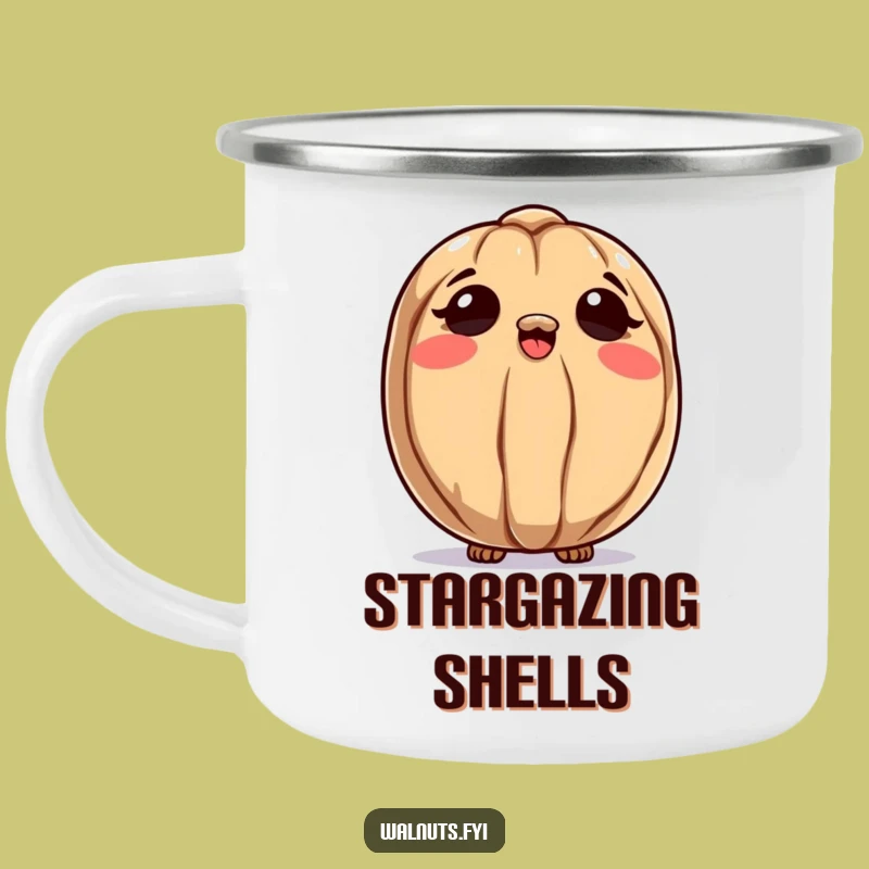 Funny Curious Walnut Camping Mug, Sip and Wonder Outdoors