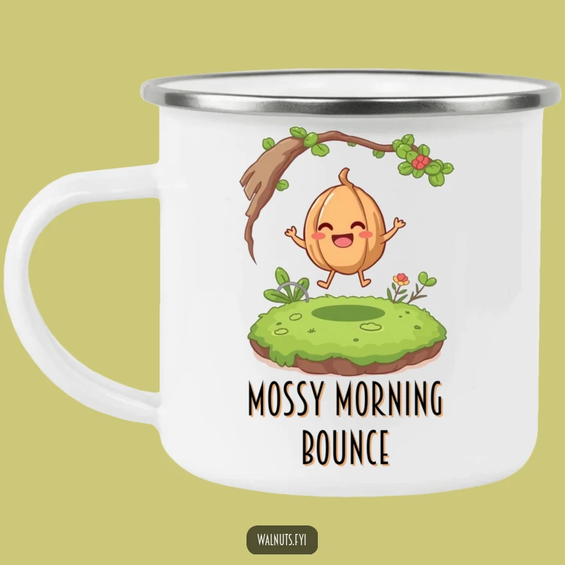 Funny Giggling Walnut Camping Mug: Adventure with Joy, Perfect Funny Gift