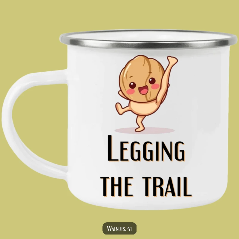 Funny Happy Walnut Cartwheel Camping Mug - Adventure & Energy