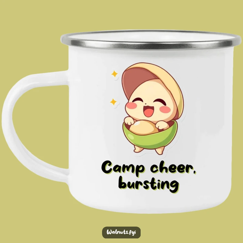 Funny Pistachio Bursting Joy Camping Mug - Hilarious & Durable Happiness Gift