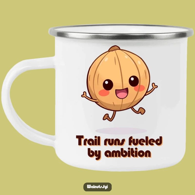 Funny Scampering Walnut Camping Mug - Outdoor Hilarious Adventure