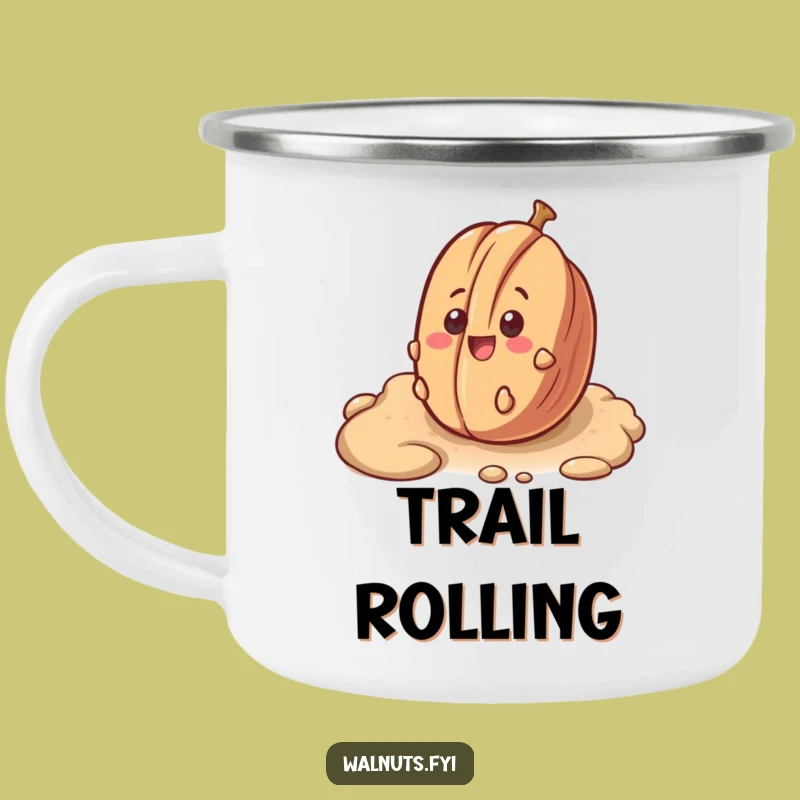 Funny Surprised Pecan Rolling Camping Mug - Outdoor Adventure Gift