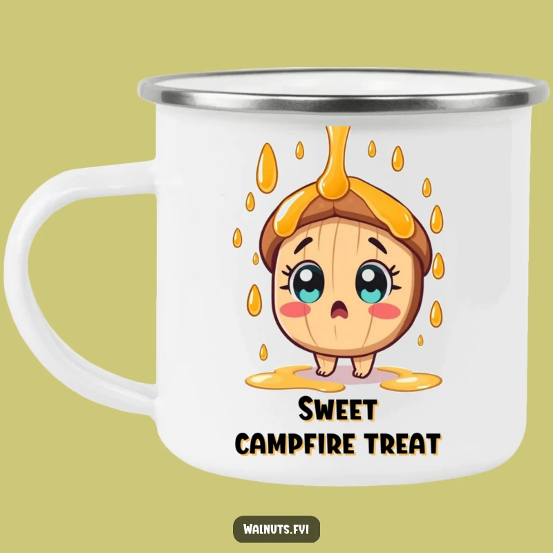 Funny Pecan Syrup Shower Camping Mug, Nutty Humor for Outdoor Adventures