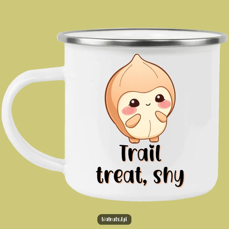Funny Shy Hazelnut Berry Camping Mug - Cute & Durable Gift for Quiet Adventures
