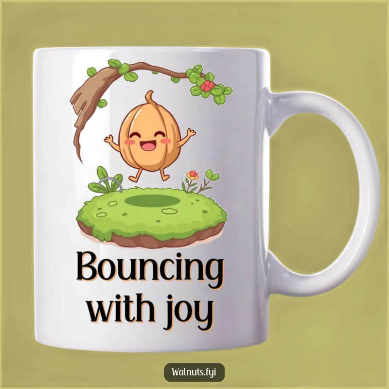 Funny Giggling Walnut Mug: Spread Joy with Every Sip, Perfect Funny Gift