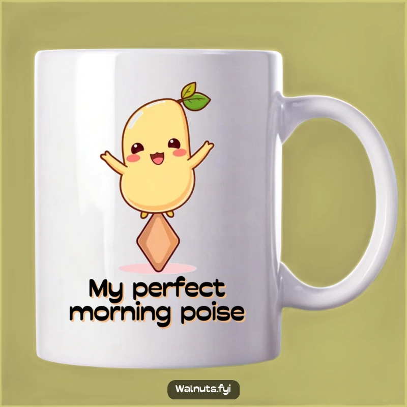 Funny Cheerful Cashew Balancer Mug - Hilarious Nut Balance Gift