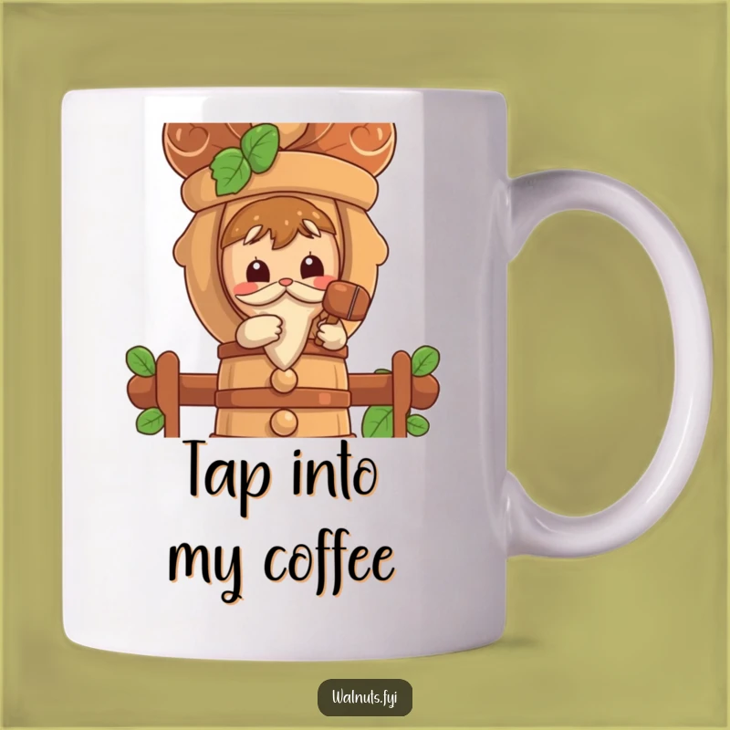 Funny Curious Walnut Nutcracker Mug - Intriguing Gift for Nut Lovers