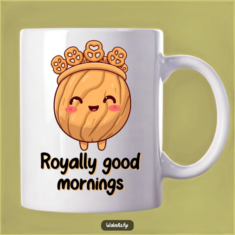 Funny Proud Walnut King Crown Mug - Regal Nutty Gift Idea