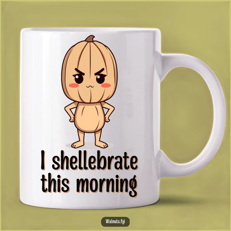 Funny Determined Walnut Mug, Perfect Coffee Gift for the Proud Go-Getter