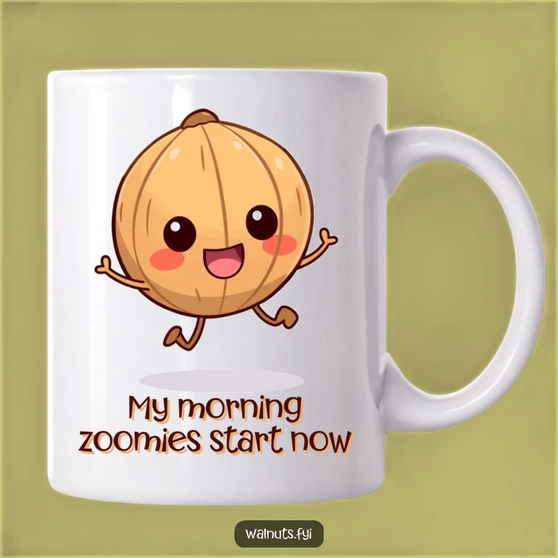 Funny Scampering Walnut Mug - Hilarious Gift for Nut Lovers