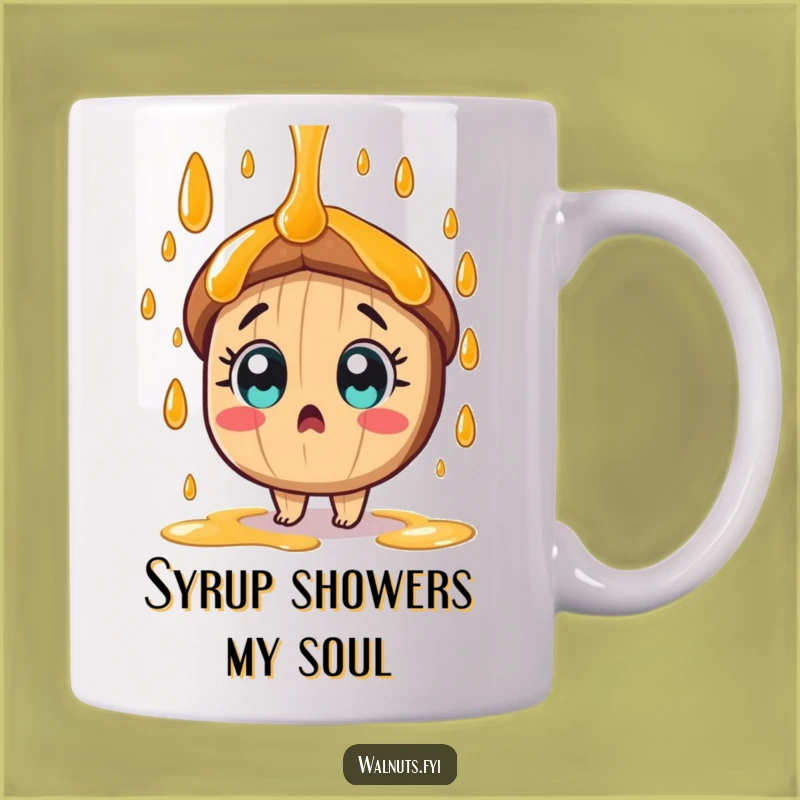 Funny Pecan Syrup Shower Mug, Hilarious Nutty Surprise for a Sweet Gift