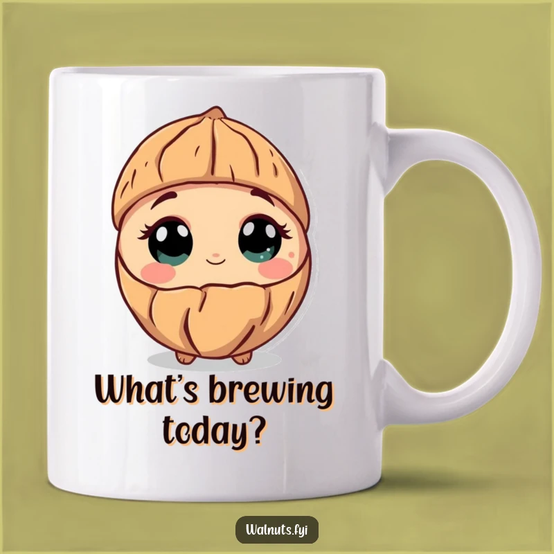 Funny Curious Walnut Mug: A Whimsical Gift for Inquisitive Minds!