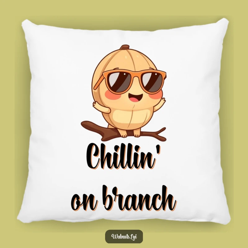 Cozy Funny Walnut Sunglasses Pillow: Relax in style, a perfect funny gift.