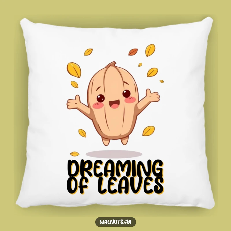 Cozy Funny Autumn Walnut Pillow: Fall comfort, a perfect funny gift.