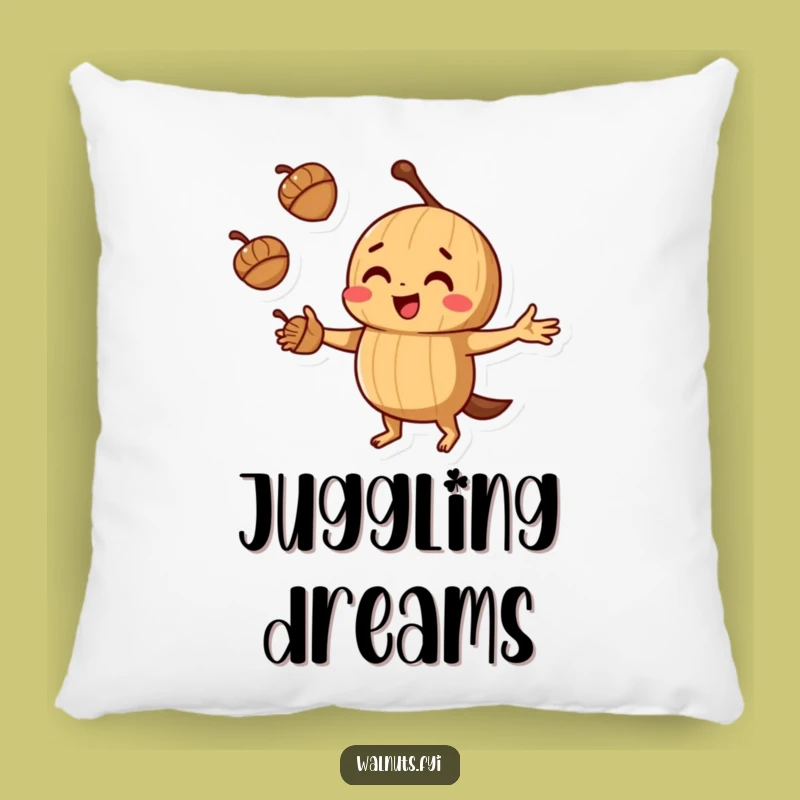 Cozy Funny Juggling Walnut Pillow: Comfort and skill, a perfect funny gift.