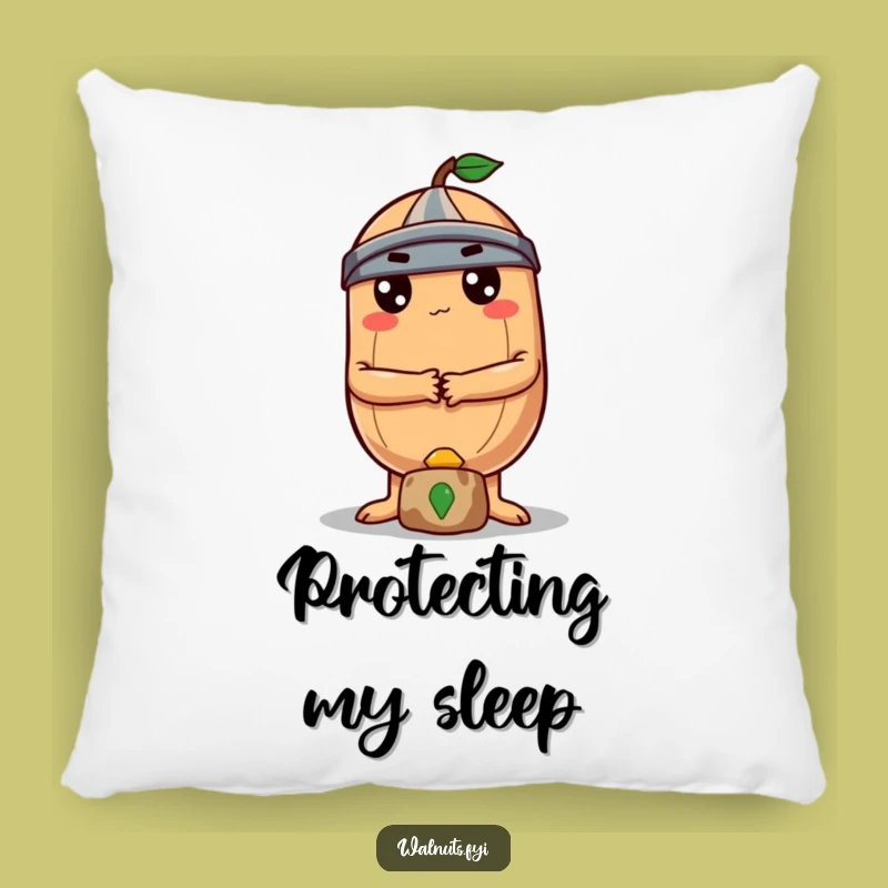 Funny Brazil Nut Guard Pillow, Cozy Determination for Protective Comfort