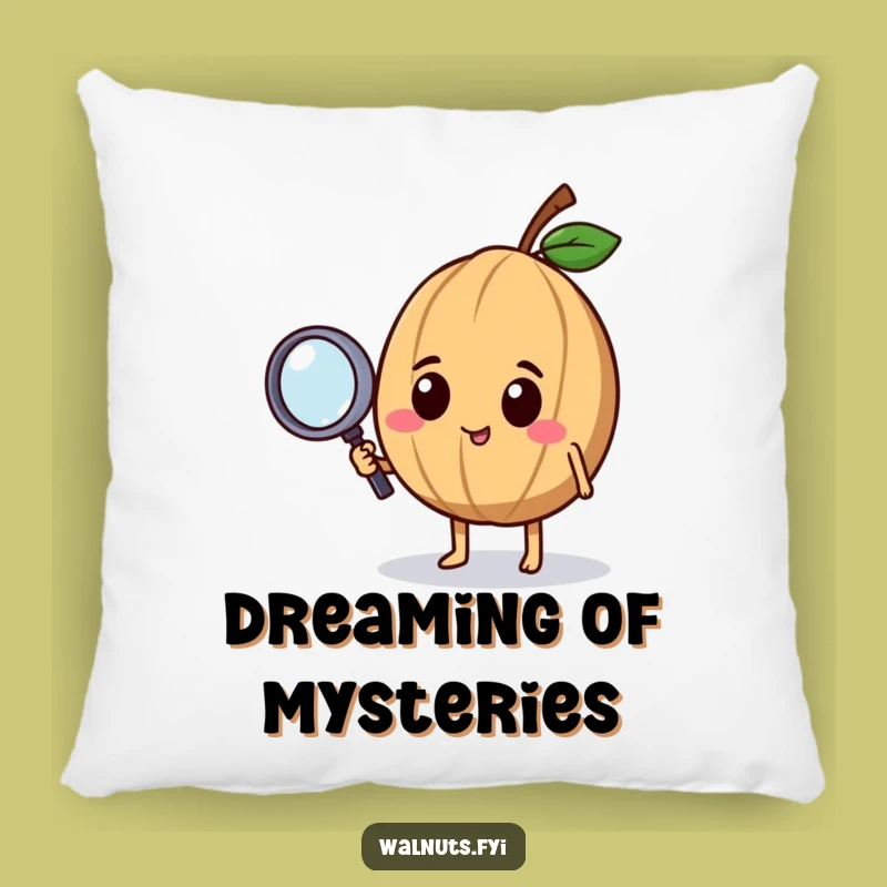 Funny Curious Walnut Pillow: Cozy Comfort for Inquisitive Minds