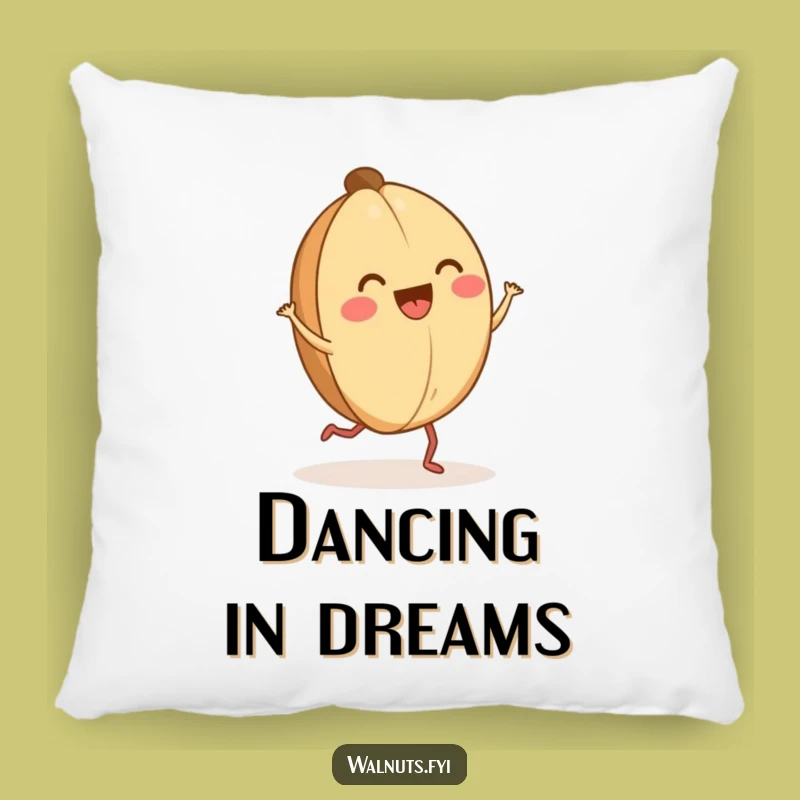 Funny Happy Walnut Jig Pillow: Add Comfort and Merriment to Your Space
