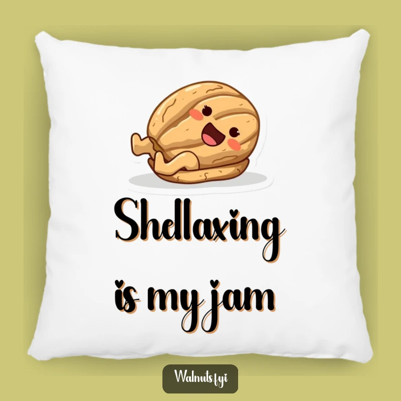 Funny Joyful Walnut Sliding Shell Pillow - Comfortable & Comical Decor