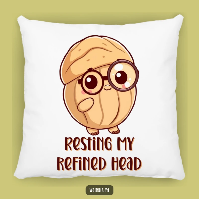 Funny Posh Walnut Pillow: Add Cozy Sophistication and Nutty Humor Gift