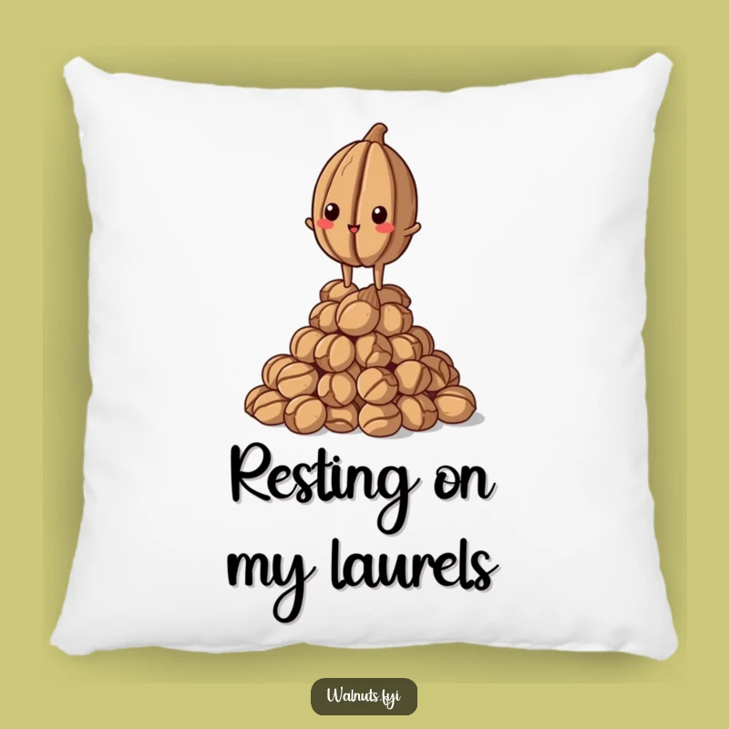 Funny Proud Walnut Pillow: Cozy Top Nut Cushion, Regal Comfort, Perfect Funny Gift