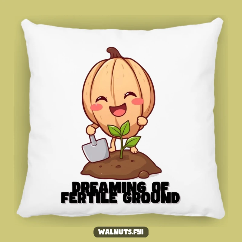 Funny Walnut Gardener Pillow - Cozy and Hilarious Home Decor Gift