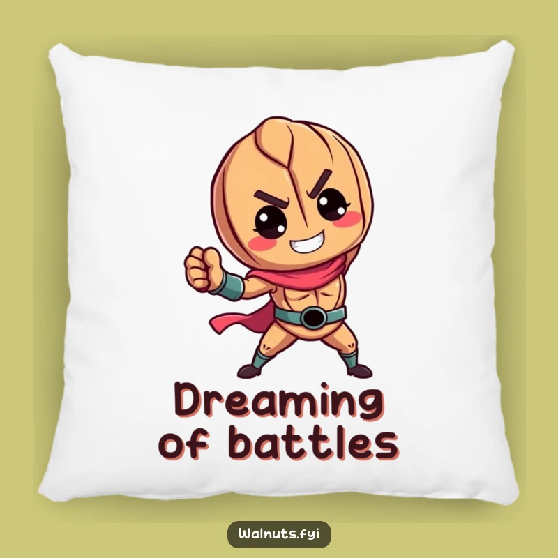 Funny Walnut Hero Pillow: Vibrant Comfort for Your Cozy Lair