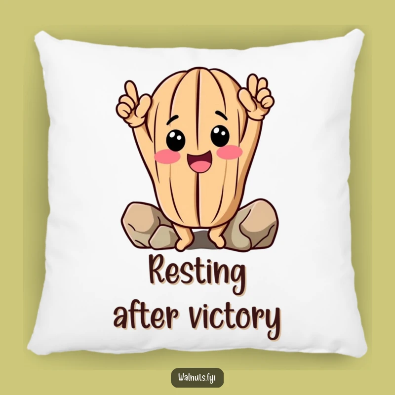 Funny Walnut Pillow: Cozy Climbing Nut Cushion, Hilarious Home Decor Gift
