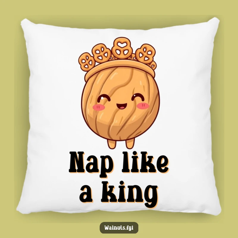 Funny Proud Walnut King Crown Pillow - Cozy Royal Comfort