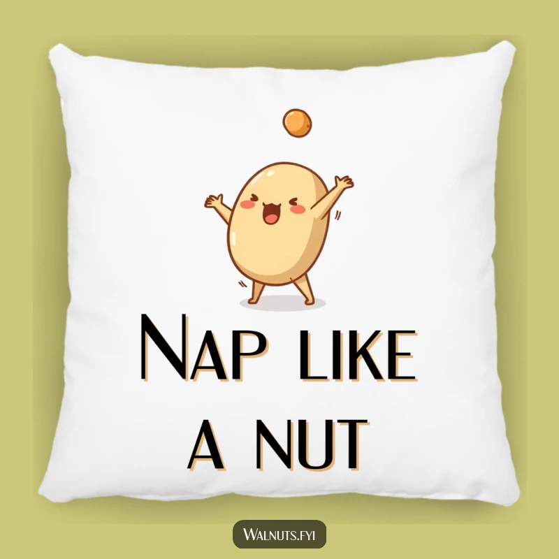 Funny Brazil Nut Cartwheel Pillow - Comfy & Hilarious Nutty Decor Gift
