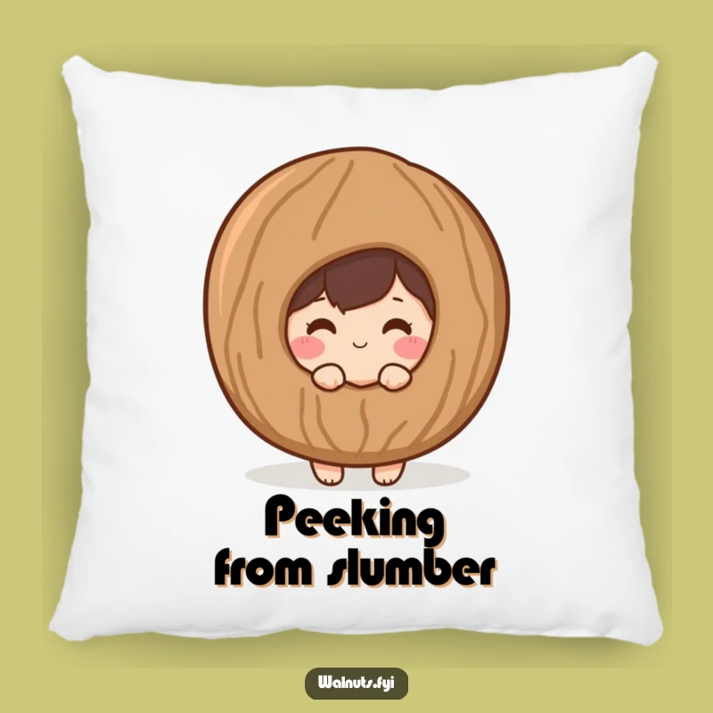 Funny Shy Walnut Pillow: Cuddle Up with Gentle Comfort